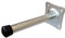 ATTAS Langer Anschlagpuffer mit Montageplatte für Schiebetore Rolltore, Torpuffer, Silber, 1 Stück