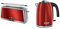 Russell Hobbs Langschlitz Toaster Luna rot, extra breite 1 Langschlitzkammer, 6 einstellbare Bräunungsstufen + Auftau- & Aufwärmfunktion, 1420W, 23250-56 & Wasserkocher Colours+ rot, 1,7l, 2400W