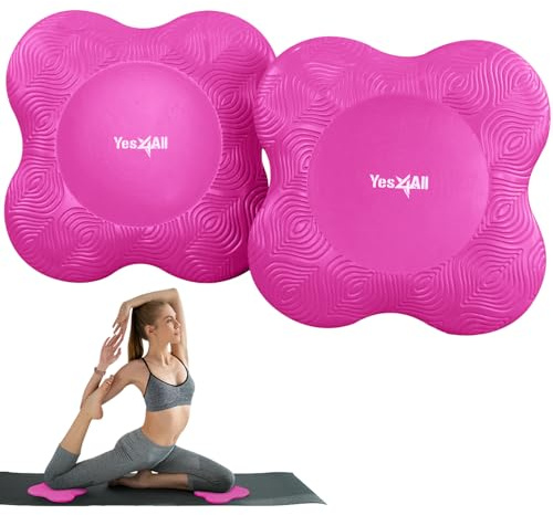 Yes4All Yoga Knee Pads, Thick Cushion for Knee & Elbow, Set of 2