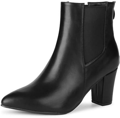 Rodawu Women's Ankle & Chelsea Boots Classic Leather Black UK 5