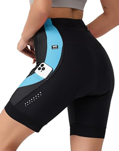 VeloVibe Radhose Damen mit 4D Sitzpolster - Atmungsaktiv, Stoßfest, Kurz mit Taschen - Radlershorts für Damen