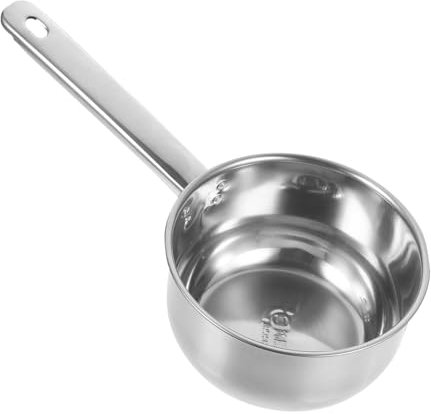 HOLIDYOYO Löffel Aus Edelstahl Suppenlöffel Badezimmerzubehör Für Die Küche Masson Wok Breiter Trichter Rostfreie Suppenpfanne Lange Wasserschaufel Kochlöffel Tasse Silver Rostfreier Stahl