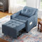Vesgantti 3 in 1 Convertible Sofa Bed with Adjustable Backrest, Fabric Single Sleeper Chair with Side Pockets, Foldable Pull Out Bed for Living Room