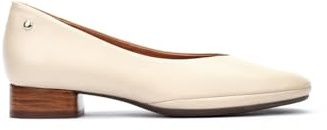 Pikolinos Ubeda Zapatos Tacón Mujer | en Cuero | Horma Amplia | Beige
