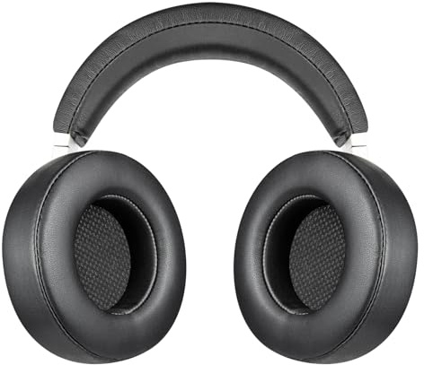 SOULWIT Proteinleder Kopfband Headband Polster + Ohrpolster Polster für Corsair Virtuoso RGB Wireless XT SE Gaming-Headset, Ersatz Stirnband Polster-Reparaturteil