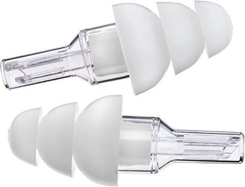 Etymotic ER20-CCC-C High Fidelity Reusable Earplugs [Clamshell Box] Ultra-Comfortable Hearing Protection for Concerts, Festivals, Sports Events, -20dB even volume reduction, White Tip Large SIze