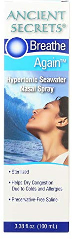 2 Packs of Ancient Secrets Breathe Again Nasal Spray - 3.38 Fl Oz