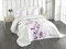 ABAKUHAUS Lila Tagesdecke Set, Violet-Blüten, Gestepptes 3-teiliges Bettdecken-Set mit 2 Kissenbezügen, für Doppelbetten 220 x 220 cm, Pflaume Weiß