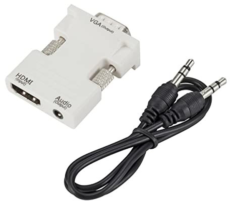 Mini HDMI till VGA-adapter med ljud hane VGA till hona HDMI-omvandlare bärbar dator till TV