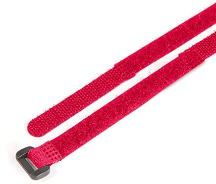 1x Kabelbinder Klett rot 3x40 cm *** Klettverschluss *** Große AUSWAHL 1/2/3/5cm ** 10-300cm ** 5 Farben ** 1/10/100er Packs