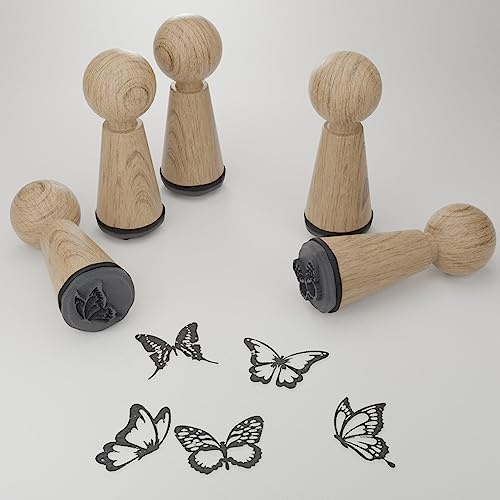 Set de tampons papillon - Motifs magiques pour la conception créative de cartes de vœux, de papier à lettre et de scrapbooking - Idée cadeau unique