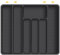 ROELLY Besteckkasten für Schubladen, Cutlery Organizer Mit 7 Fächern, 37 x 28 cm Silikon Besteckeinsatz für Schubladen, Zur Aufbewahrung Von Küchengeschirr, Schubladen-Aufbewahrung, Schwarz