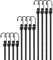 Goxiry Spanngurte mit Haken 12er-Pack Spanngurt Langlebig Elastisch Expander Vielzweck Gepäckspanner Gummiseil Spanngummi für Camping Motorrad Auto Fahrrad Möbel Schwarz