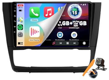 A,Y200S,YLOXFW Car Stereo Android 15.0 Radio for 1 Series E88 E82 E81 E87 2004-2014 GPS Sat Navigation 9'' Touchscreen DVD Multimedia Video Player FM BT with Carplay 4G 5G WiFi DSP SWC
