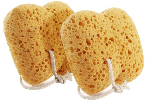 Confezione da 2 spugne da doccia in schiuma densa, per uomini e donne, esfolianti per il corpo, morbide per l'uso quotidiano