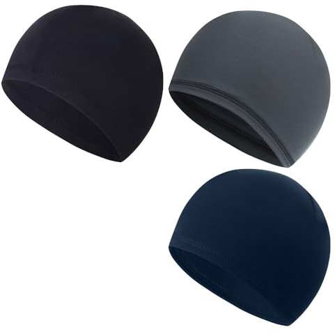 ASISUN 3 Pièces Bonnets de Cyclisme sous Casque,Bonnet été sous Casque, Bonnet de Sport Respirant en Soie Glacée Été, pour Escalade, Course, Cyclisme