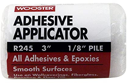 Wooster Brush R245-3 Adhesive Applicator Roller Cover, 1/8-Inch Nap, 3-Inch