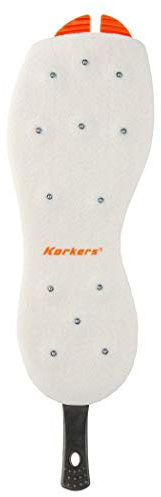 Korkers OmniTrax V3.0 Studded Felt Fishing Shoe Sole, 13,White/Orange,FA3050-13