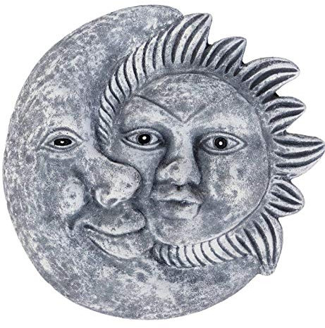 Papier peint en relief Motif soleil et lune, fait à la main, résiste au gel, fabriqué en Allemagne