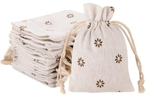 G2PLUS Jutesäckchen 20 Stück Kleine Leinensäckchen-9x12 cm Leinen-Säckchen-Taschen Schmuckbeutel mit Kordelzug lavendel beutel für Schmuck DIY Handwerk Hochzeit Party Weihnachte