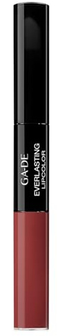 GA-DE Everlasting Lip Color, 42 - Full Coverage, Non-Oily, Moisturizing, Long Lasting Lipstick - Dries Quickly into Ultra-Thin Film - 0.28 oz