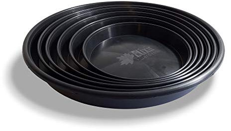 Elixir Gardens Black Plastic Plant Pot Saucers | Hydroponics | Drip Tray | Various sizes (from 13 to 50cm) | Quantities available (from 1 to 100) 35cm x 1