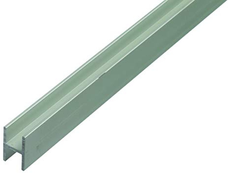 Alberts 473914 H-Profil | Aluminium, silberfarbig eloxiert | 1000 x 9,1 x 12 mm
