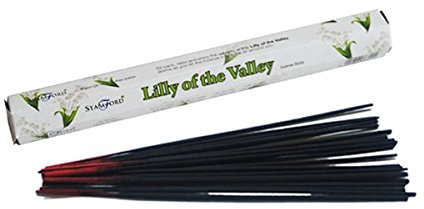 Tulasi Lily of The Valley Räucherstäbchen, Duft Maiglöckchen, Schwarz, 20 Stück
