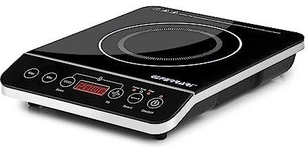 G3 Ferrari G10061 Piastra ad Induzione Singola Energy, 2000W, Display digitale, Regolazione temperatura, Comandi Soft-Touch, Timer, Nero