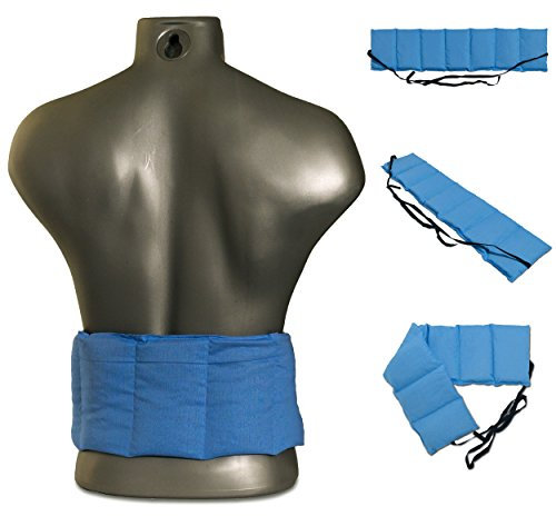 Rapssamenkissen 7-Kammer mit Band, 65x15 hellblau. Wärmekissen, Körnerkissen, Rapskissen