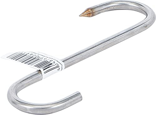 BGS Diy 80912 - Gancio da macellaio in acciaio inox, 120 mm, gancio a S