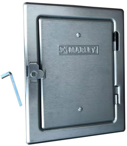 Marley Kamintür Edelstahl mit Vierkantverschluss 140x205 mm