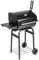 TecTake® Barbacoa de Carbón Portátil Con Tapa, Ahumador, Parrilla de Acero Inoxidable, Termómetro y Ruedas - Negro
