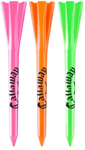 Callaway Performance Plastic Golf Tees (30 Pack), Neon Mix, 2.75 Inch