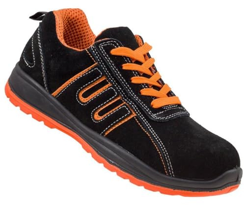 Urgent - Scarpe antinfortunistiche da lavoro, unisex, modello 216 S1 EN ISO 20345, nero/arancione, 42 EU