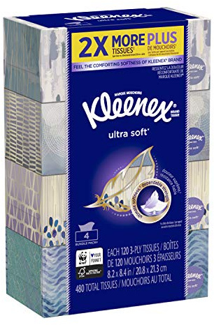 Kleenex Ultra Soft Tissues, Medium, 120 Count