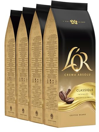 L'OR Espresso Classique Café en Grano Natural - Intensidad 6 | 4x500g