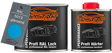 TRISTARcolor RAL 5012 Lichtblau 2K Autolack glänzend 0,75 Liter / 750 ml Dose inkl. Härter