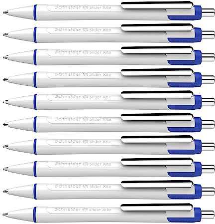Schneider 133203 Slider Xite Kugelschreiber (Schreibfarbe: blau, Strichstärke XB, dokumentenechte Mine) 10 Stück blau