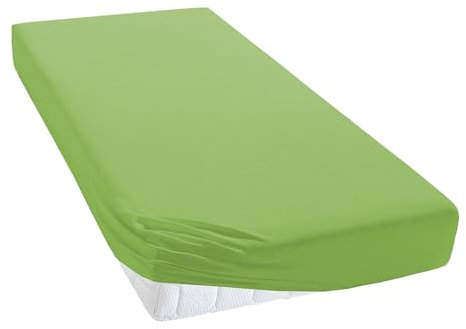 TM MAXX Jersey Spannbettlaken für Baby und Kinder mit Öko-Tex Standard (Apfelgrün 034, 80x160 cm) Matratzenhöhe bis 25 cm Spannbetttuch aus 100% Baumwolle