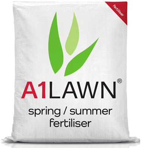 A1 Lawn Ultimate Spring Summer Fertiliser, 20kg (560m2) - [10-4-4] Nitrogen Rich Feed with Potassium & Phosphorous - UK Professional Grade to Boost Lawn After Colder Months