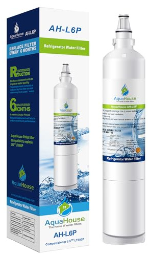 AquaHouse AH-L6P kompatibel Wasserfilter für LG Kühlschrank LT600P, 5231JA2006A, 5231JA2006B, 5231JA2006F