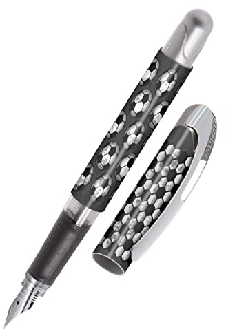 Online Füller College Goal, Tinten-Füller für Rechtshänder, ergonomisches Griffstück, hochwertige Iridium-Feder medium, Standard-Tintenpatronen, inkl. Kombipatrone blau, Allergiker geeignet