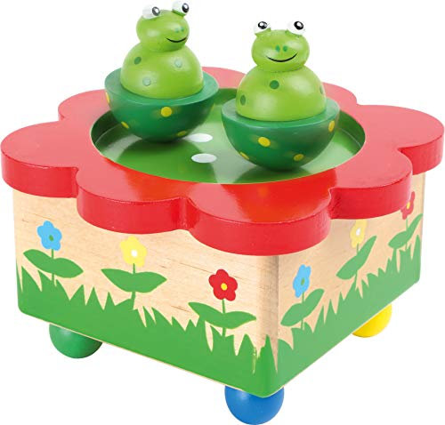 small foot 7541 wooden music box dancing frogs, cute figures dancing to the melody, from 3 years on