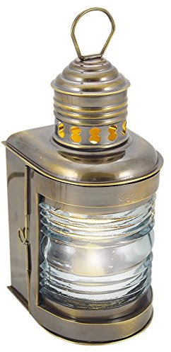 Mastlampa mässing antik, elektrisk 230 V, E14, 25 W, H: 23 cm