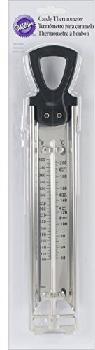 Wilton Candy Thermometer with Side Clamp for Melting Chocolate and Hard Candy Sugar, 14.7-Inches