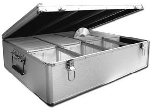 Nierle Valise DJ Convient pour 1000 CD/DVD/Blu-ray, ABS, Argent