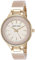Anne Klein Women's Premium Crystal Accented Resin Bangle Watch Cream/Gold