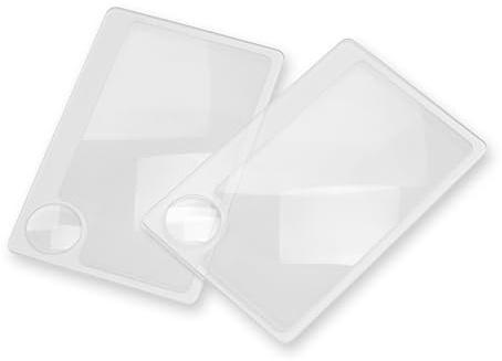 Carson WM-01 - Lupa de cartera de 2.5x/6x aumentos, transparente - Paquete de 2 unidades