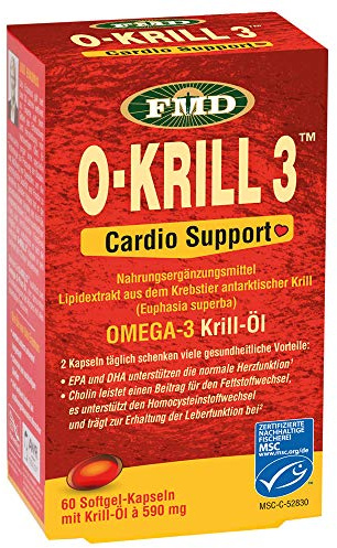 Krillöl nach Udo Erasmus | 60 Kapseln | Mit Omega-3 Fettsäuren EPA und DHA & Cholin | Leicht verdaulich & verwertbar | Kein unangenehmes Aufstoßen | MSC-zertifiziert